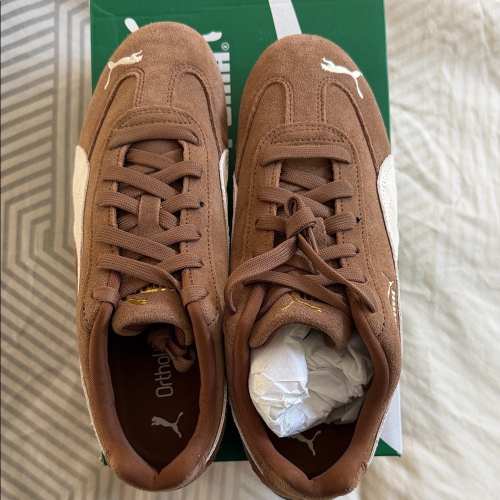 Brand new Puma women’s speedcat Brown Suede Sneakers